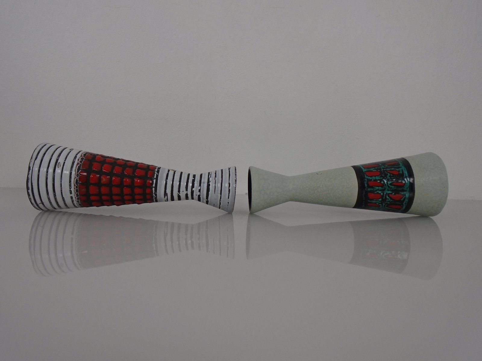 Ceramic Vases By Heinz Siery For Scheurich, 1950s, Set Of 2 photo vintage