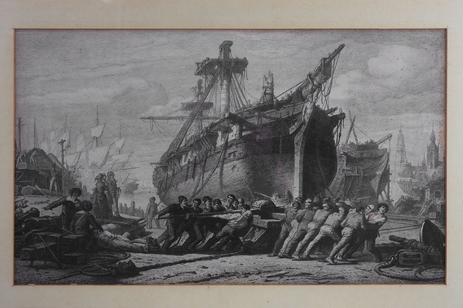 After Hendrik Schaefels, Belgian Engraving Of Napoleon I, 1804, Glass & Wood & Paper photo buy
