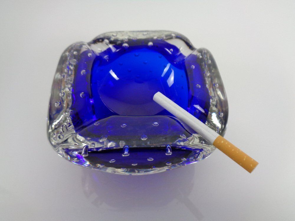 Blue Sommerso Murano Glass Ashtray, Italy, 1960s photo Home Decor