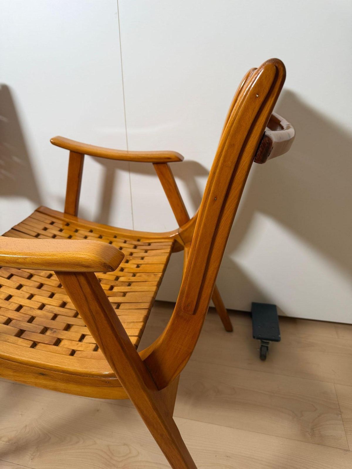 photo vinterior Pair Of ‘Gelenka’ Armchairs, Solid Beech Wood, Germany Circa 1950
