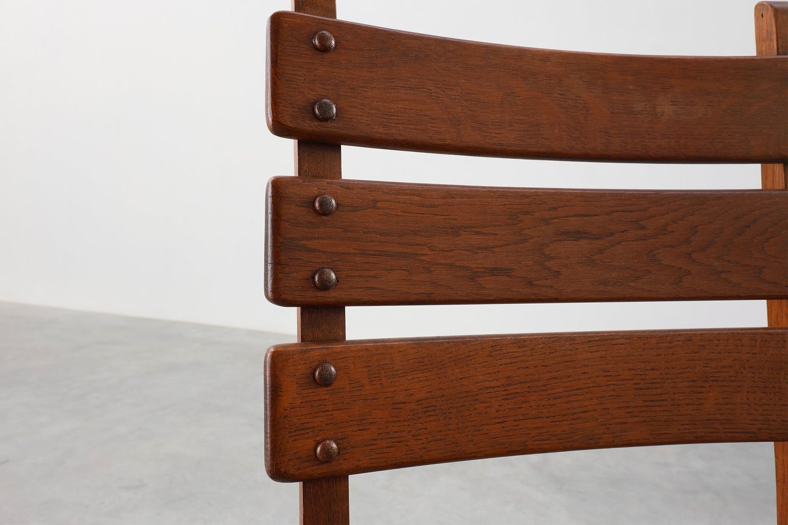 Mid Century Modern Belgian Chair In Oak And Wicker, 1960s photo Furniture