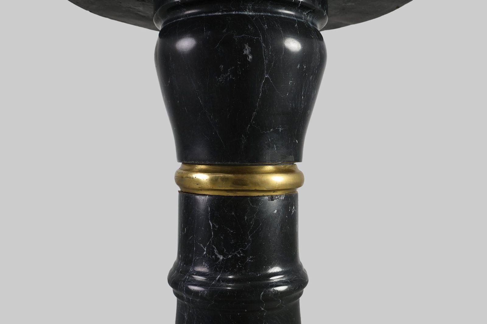 Antique Belgian Black Marble Column, France, 1900s photo vinterior