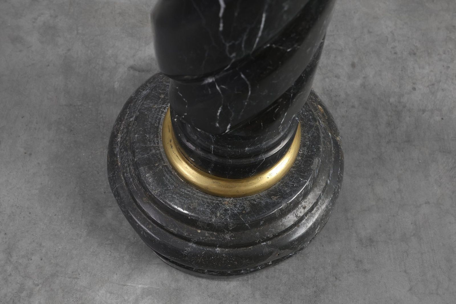 photo for sale Antique Belgian Black Marble Column, France, 1900s