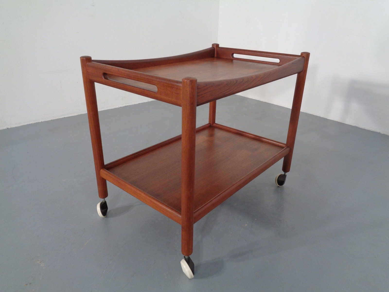 Teak Tea Cart By Hans J. Wegner For Andreas Tuck, Denmark, 1950s photo 824.0