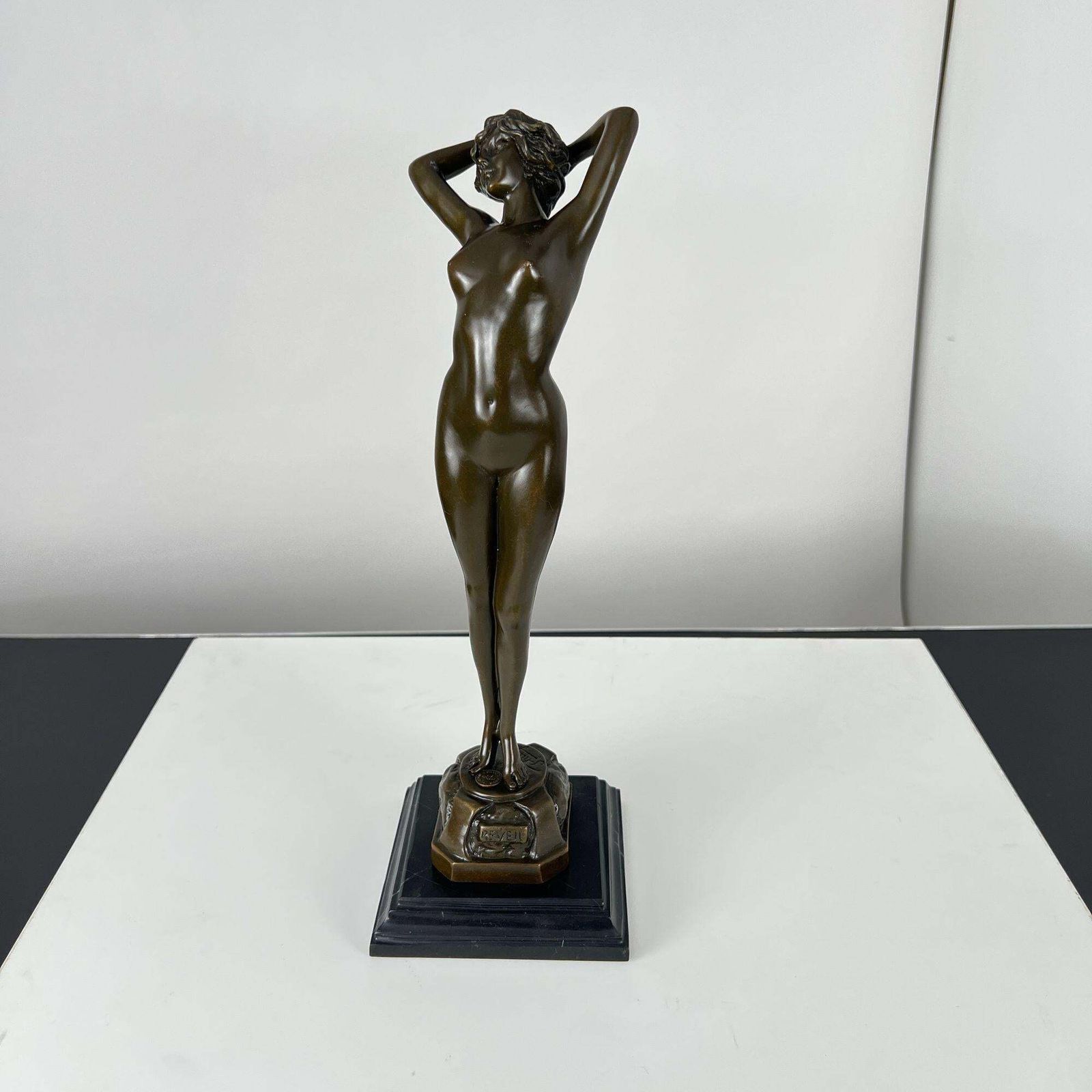 Art Deco Bronze Sculpture Of A Naked Woman, Signed ‘Philips’, Paris, 20th C. photo furniture