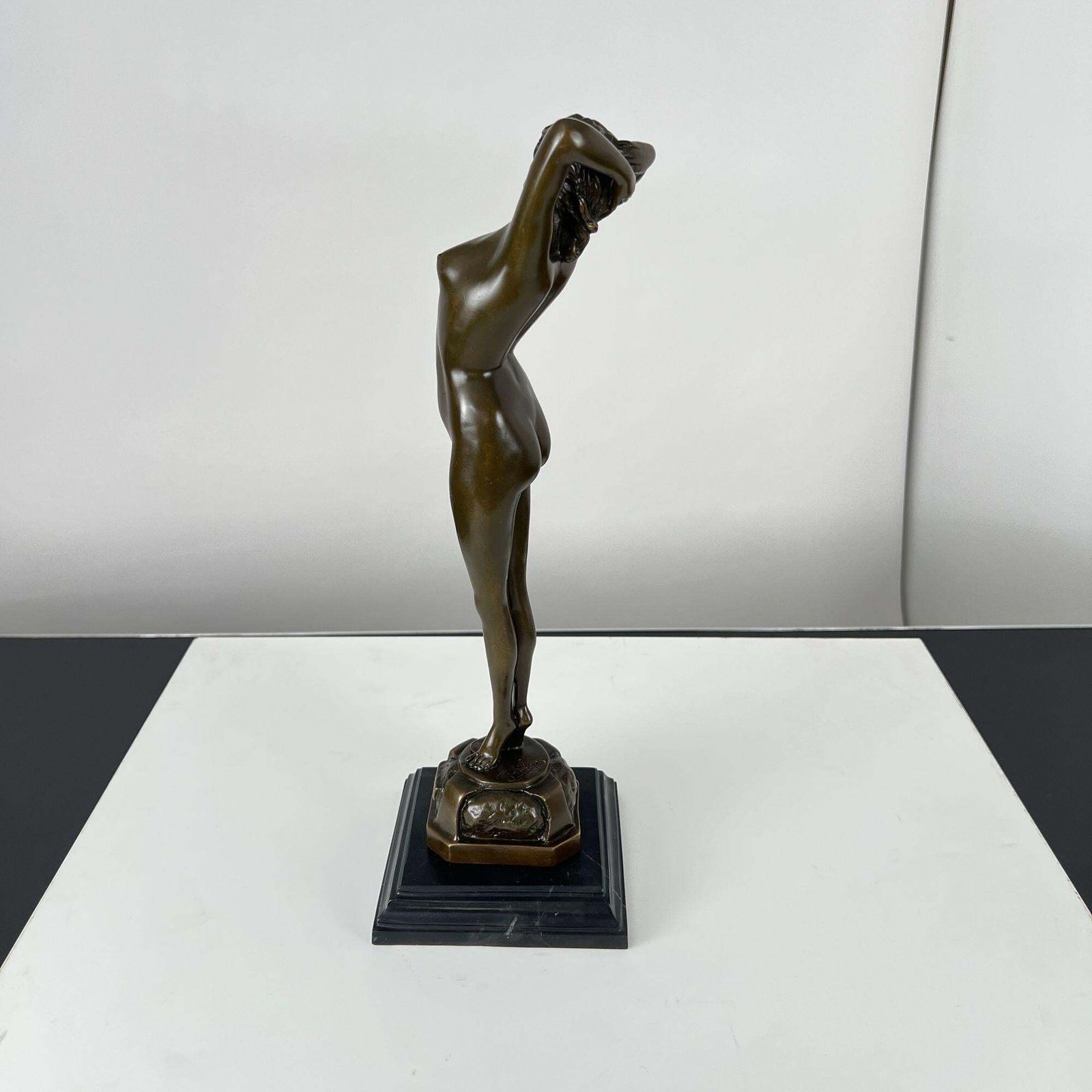 Art Deco Bronze Sculpture Of A Naked Woman, Signed ‘Philips’, Paris, 20th C. photo for sale