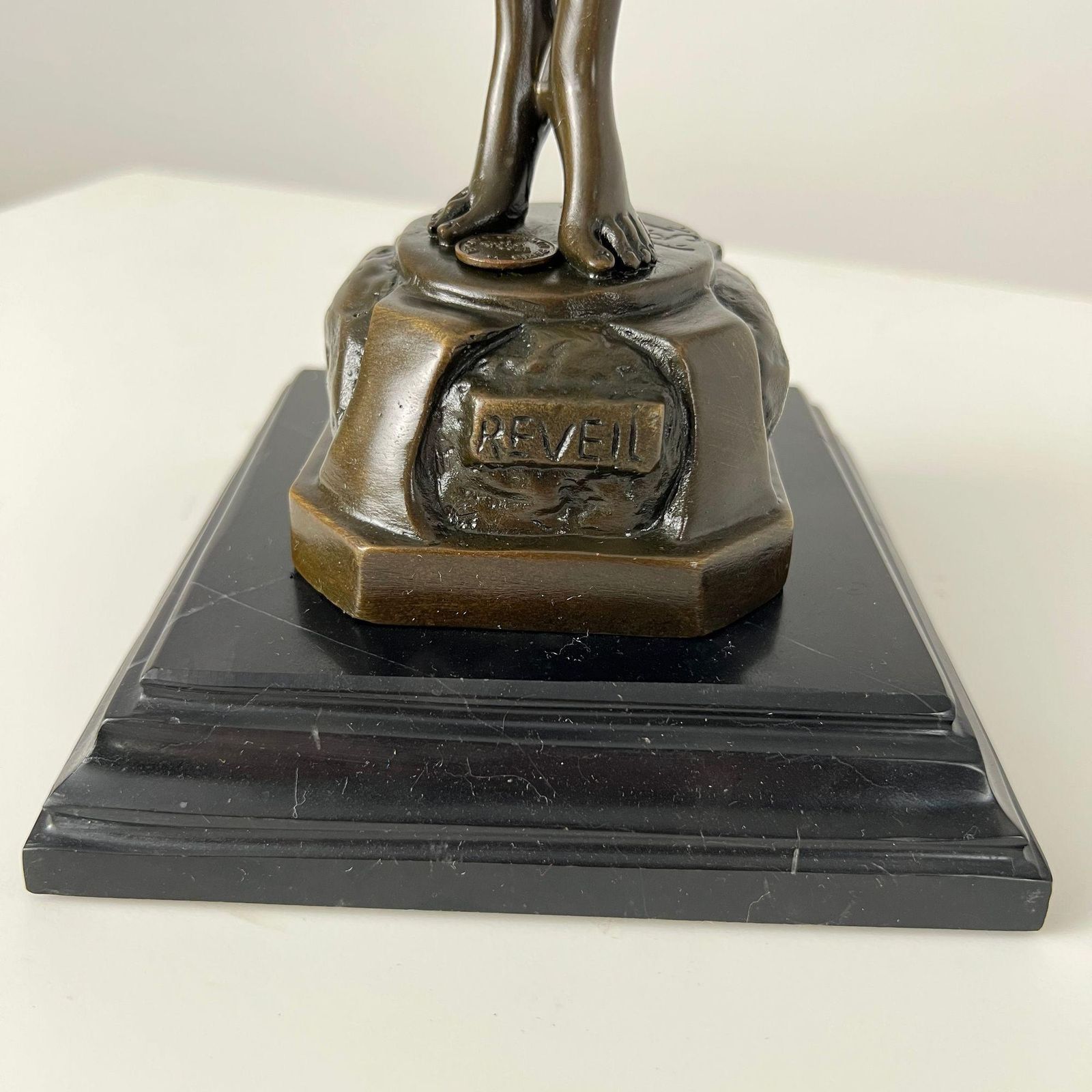 photo for sale Art Deco Bronze Sculpture Of A Naked Woman, Signed ‘Philips’, Paris, 20th C.