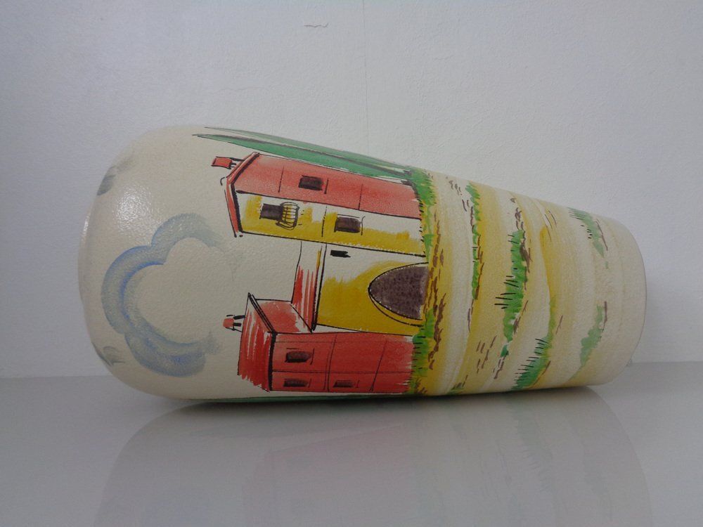 Home Decor Large Hand Painted Ceramic 617 50 Vase From Scheurich Foreign, Germany, 1960s photo