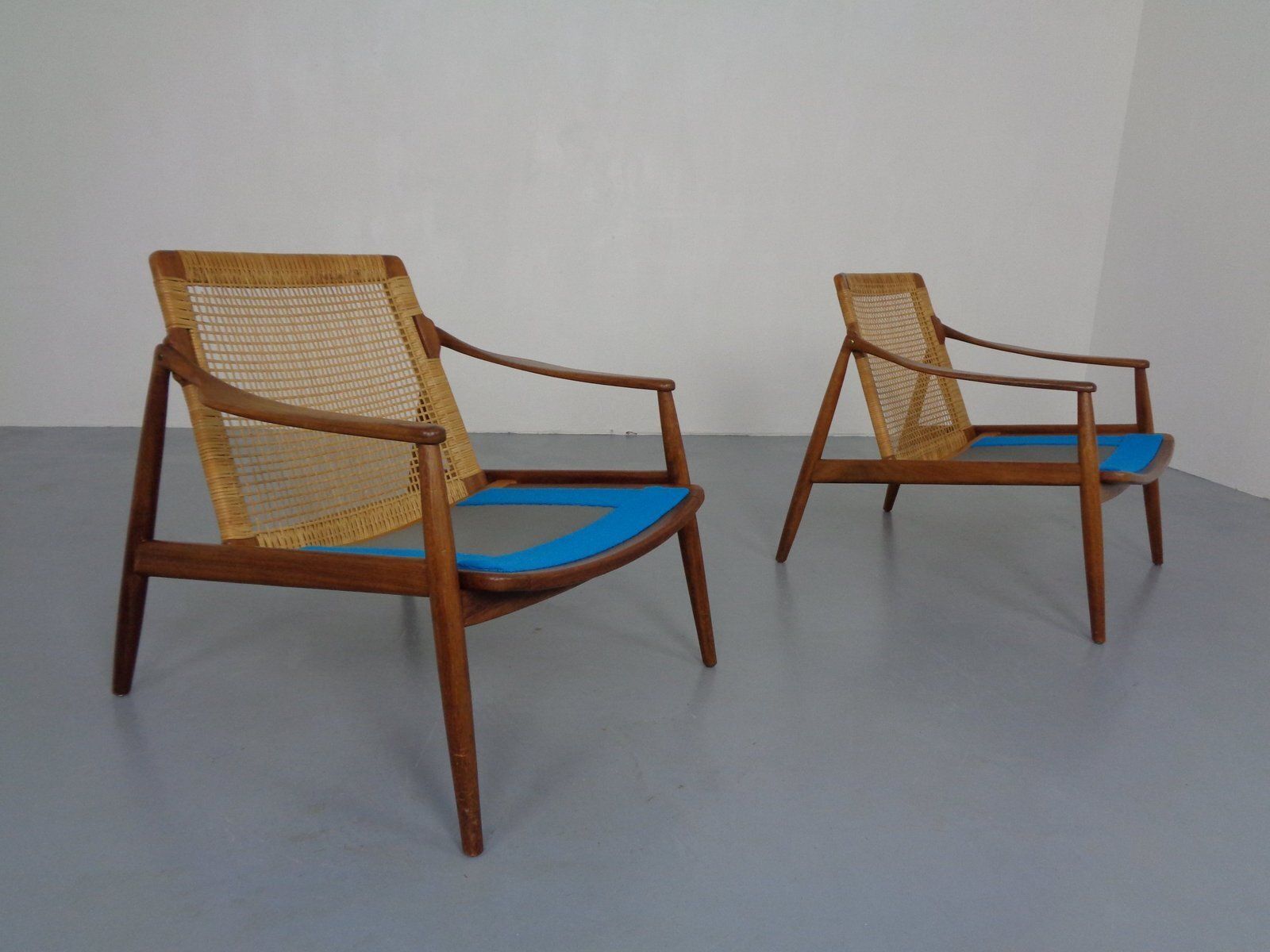 Upholstered Teak Lounge Chairs By Hartmut Lohmeyer For Wilkhahn, 1960s, Set Of 2 photo buy