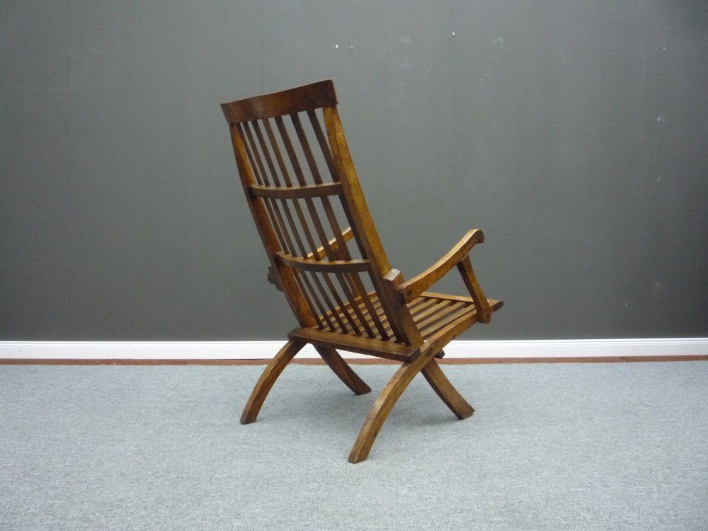 Biedermeier Folding Walnut Armchair, 1880s photo for sale