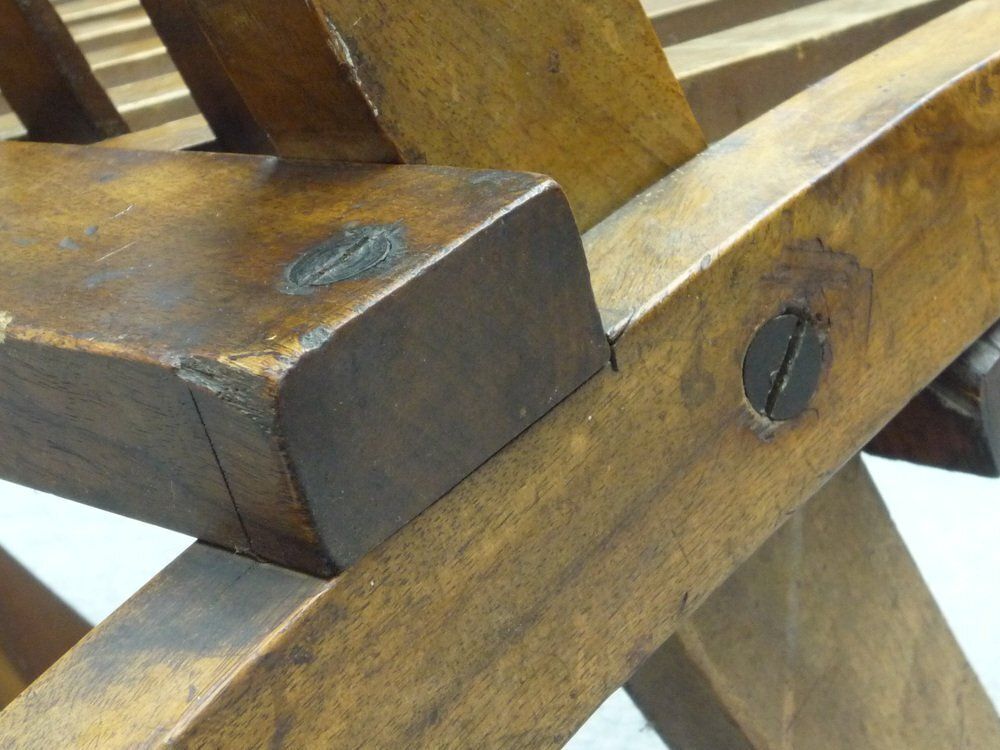 photo buy Biedermeier Folding Walnut Armchair, 1880s