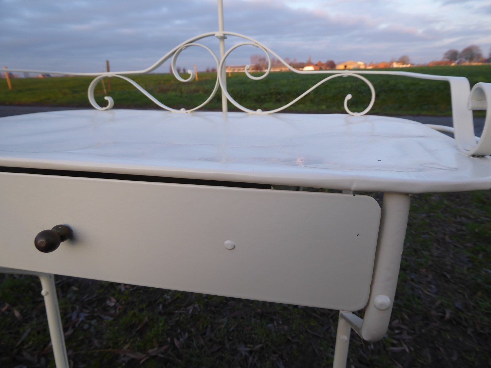 Furniture Industrial Metal Dressing Table, 1940s photo