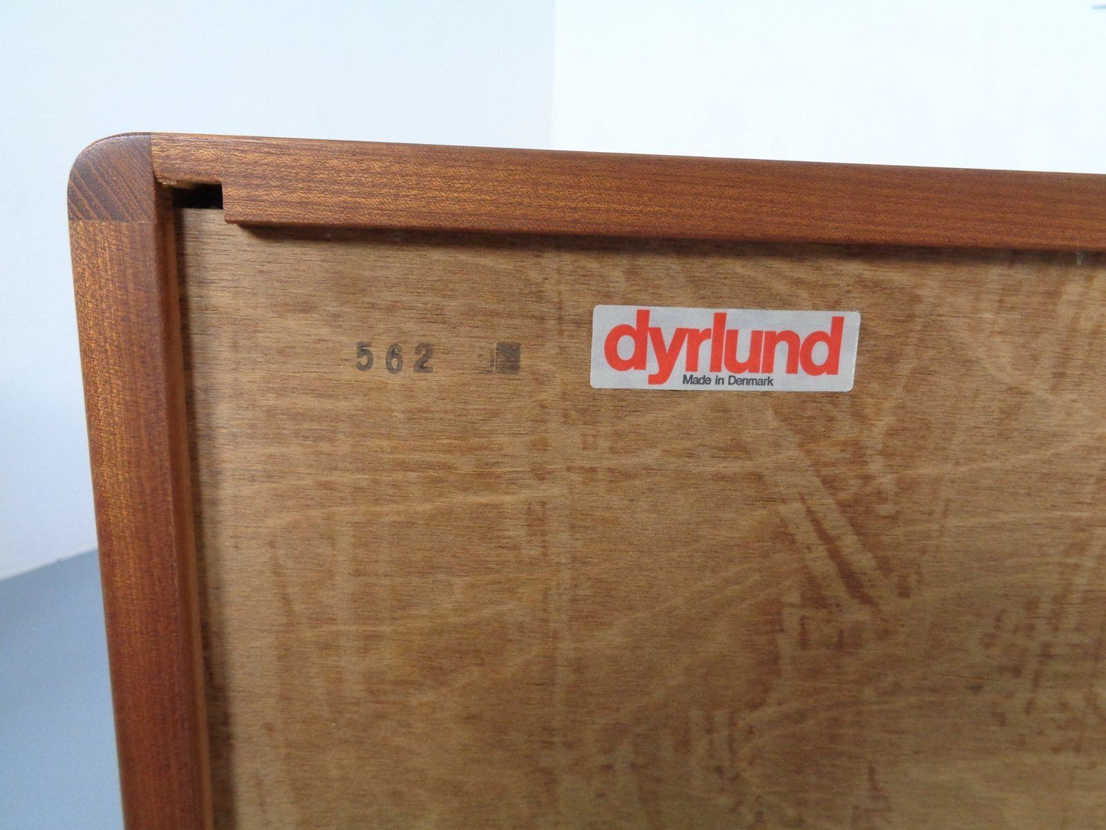 photo vintage Large Teak Tambour Sideboard From Dyrlund, Denmark, 1970s