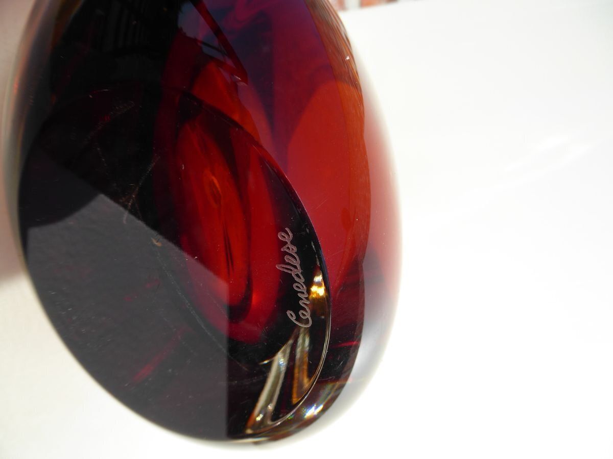 Red Scarabeo Vase By Gino Cenedese, 1990s photo Home Decor