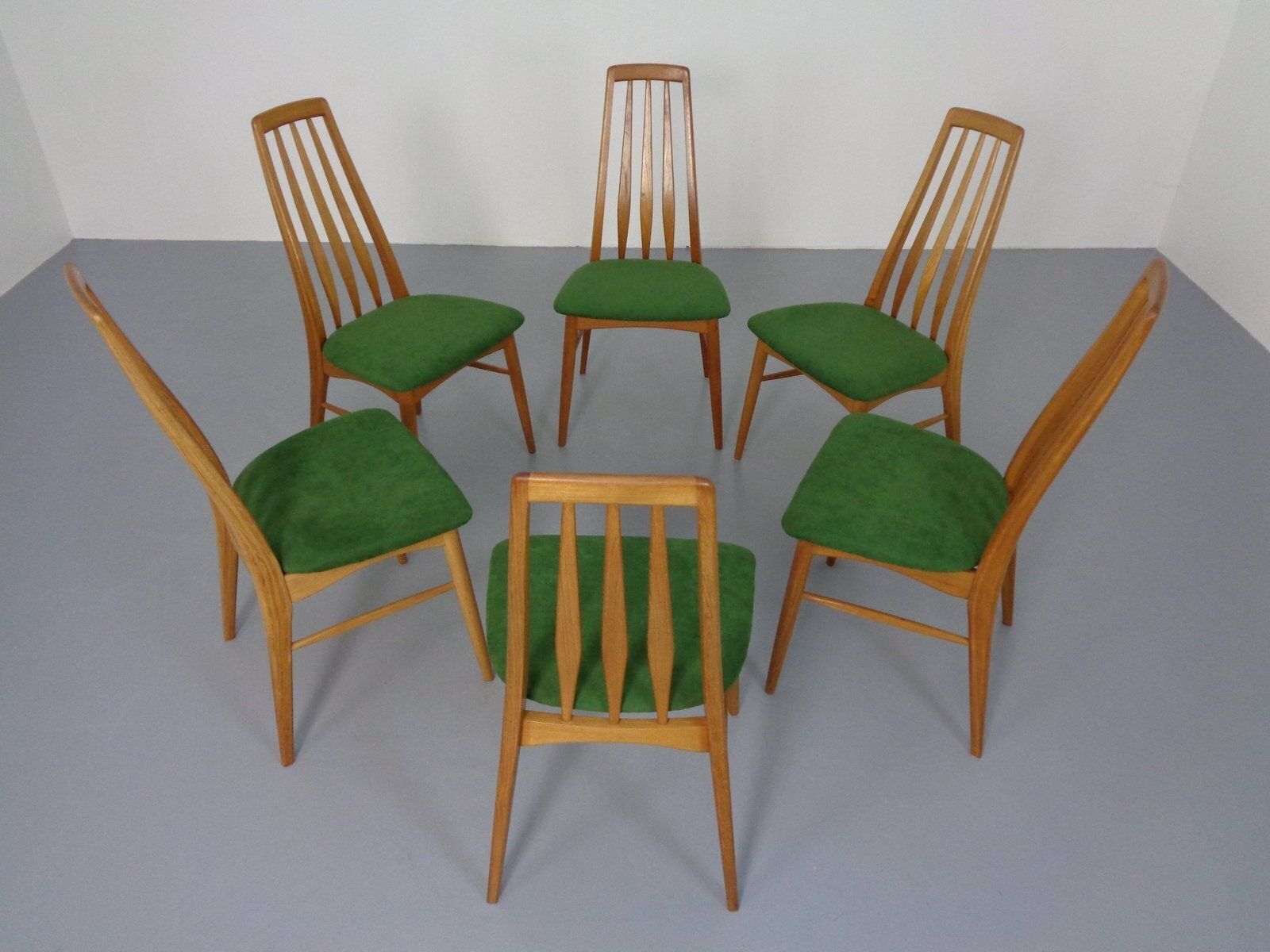 Eva Dining Chairs In Teak By Niels Koeefoed For Hornslet Møbelfabrik, Denmark, 1960s, Set Of 6 photo furniture