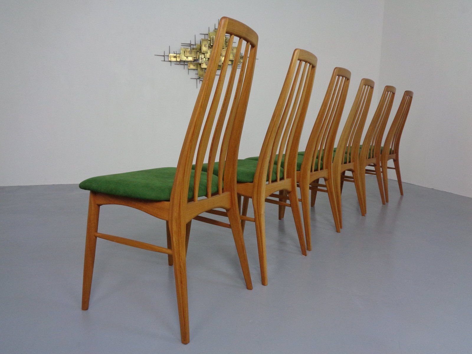 Eva Dining Chairs In Teak By Niels Koeefoed For Hornslet Møbelfabrik, Denmark, 1960s, Set Of 6 photo vinterior