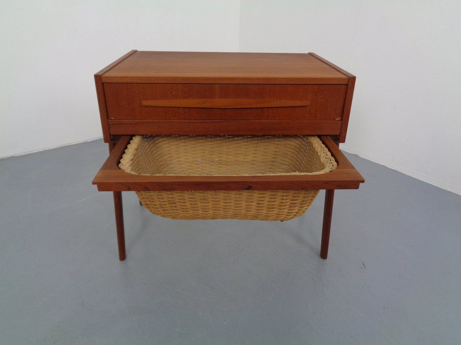 Danish Teak Sewing Box, 1960s photo for sale