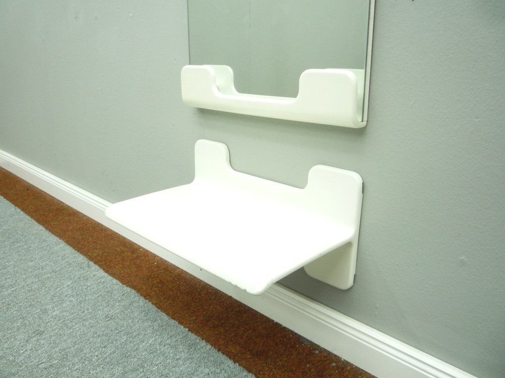Space Age Wall Mirror & Shelf By Ernst Igl For Werndl, 1970s, Set Of 2 photo Home Decor