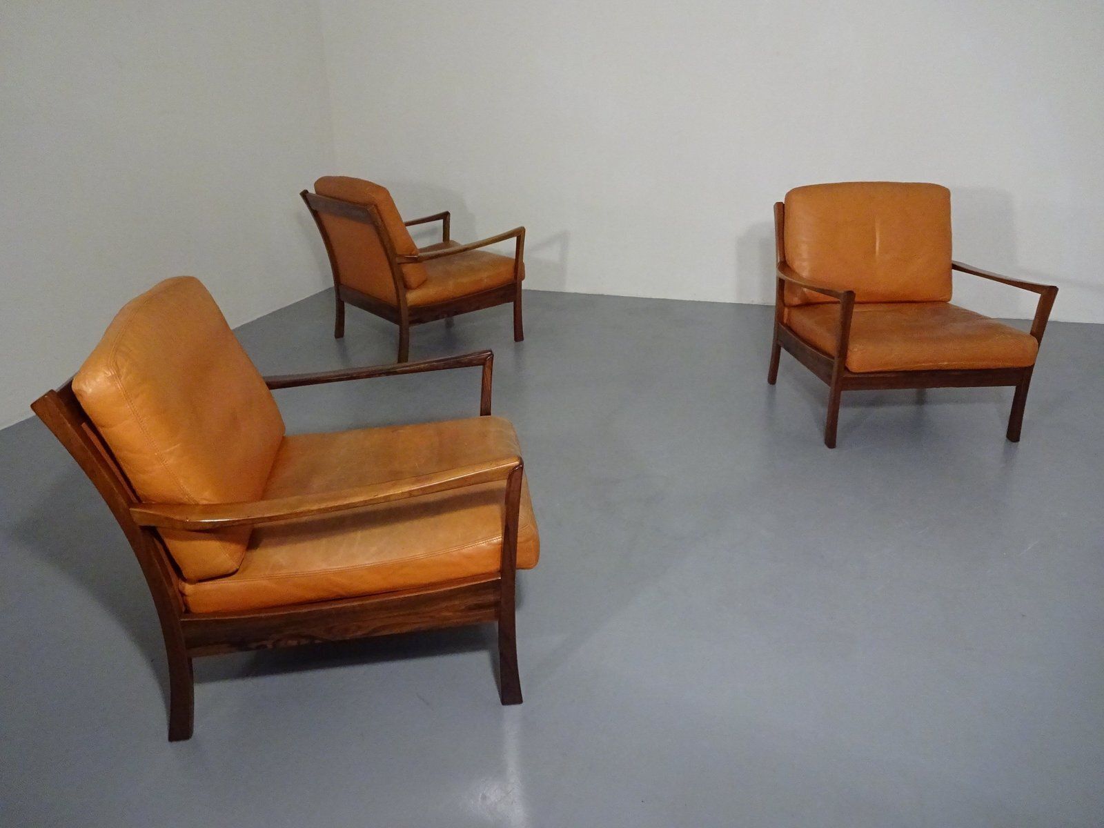 Rosewood And Leather Easy Chair, Denmark, 1960s photo Furniture