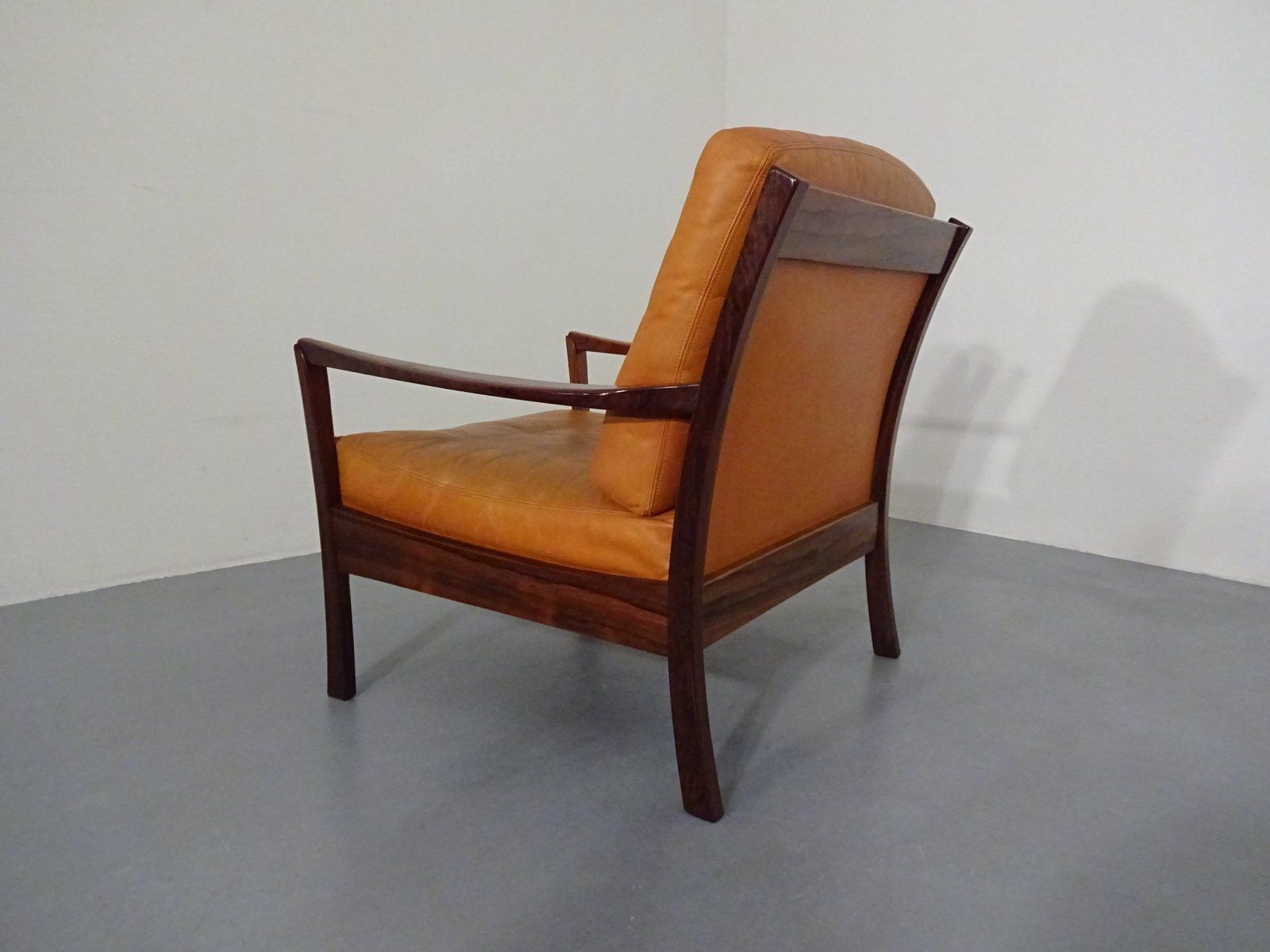 photo furniture Rosewood And Leather Easy Chair, Denmark, 1960s