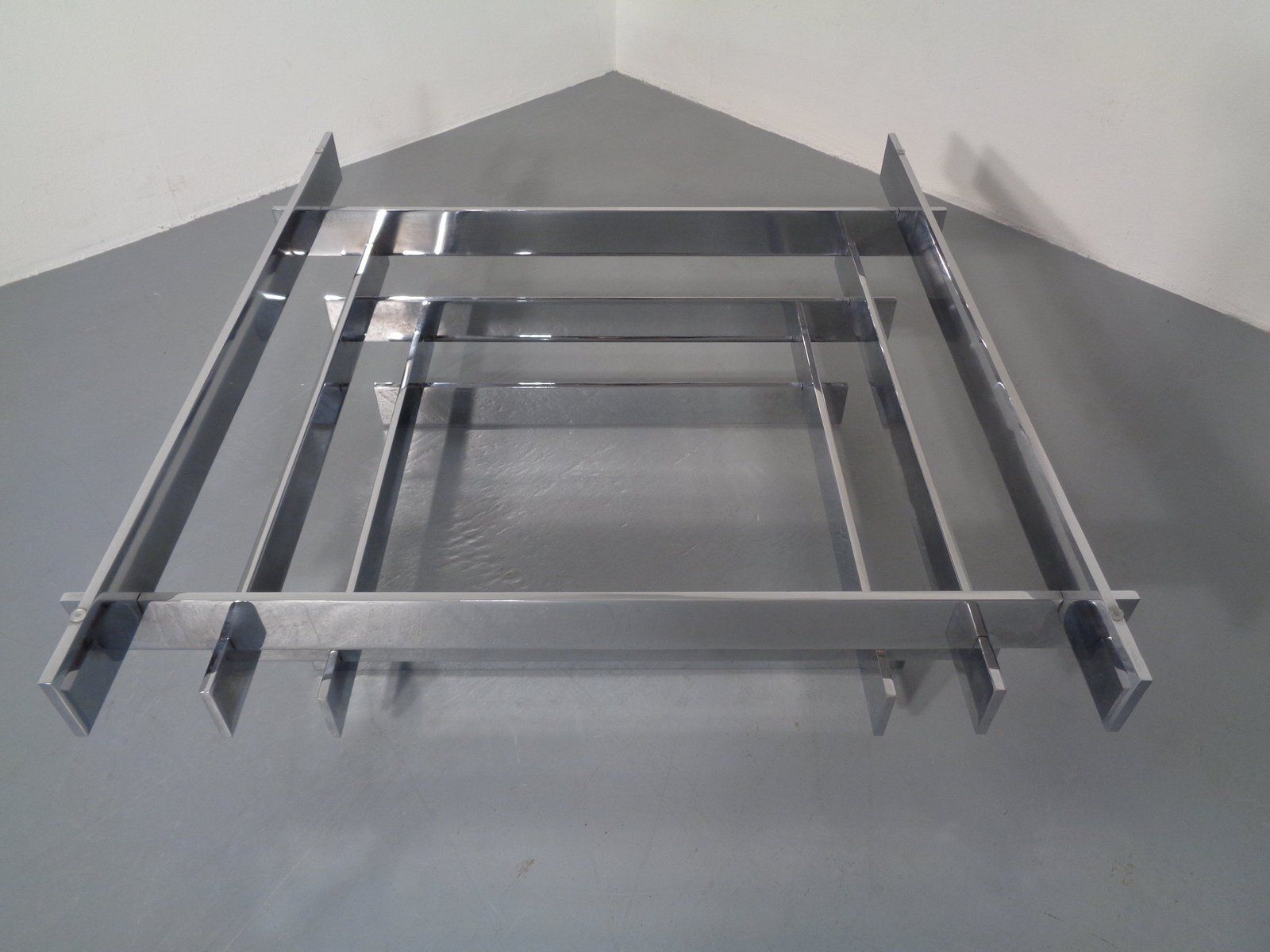 photo buy Sculptural Chrome Coffee Table By David Hicks, Italy, 1960s