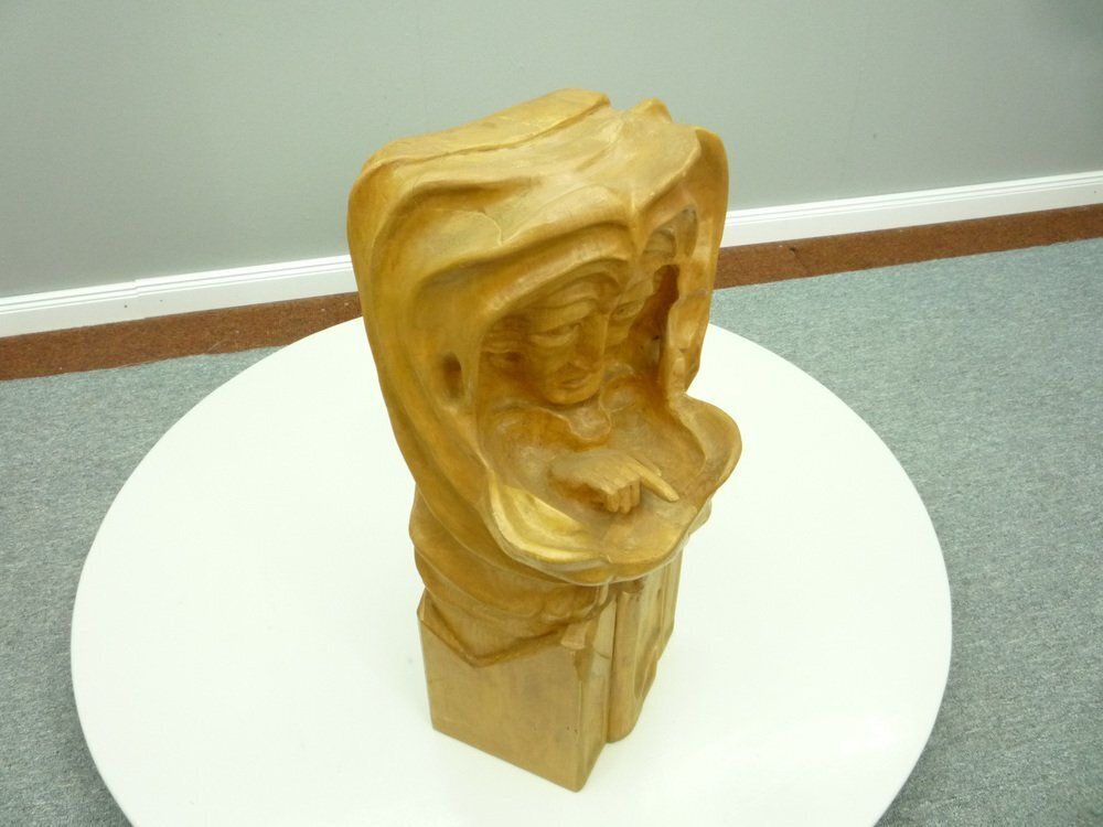 Anthroposophical Basswood Sculpture In The Dornach Style, 1940s photo vintage