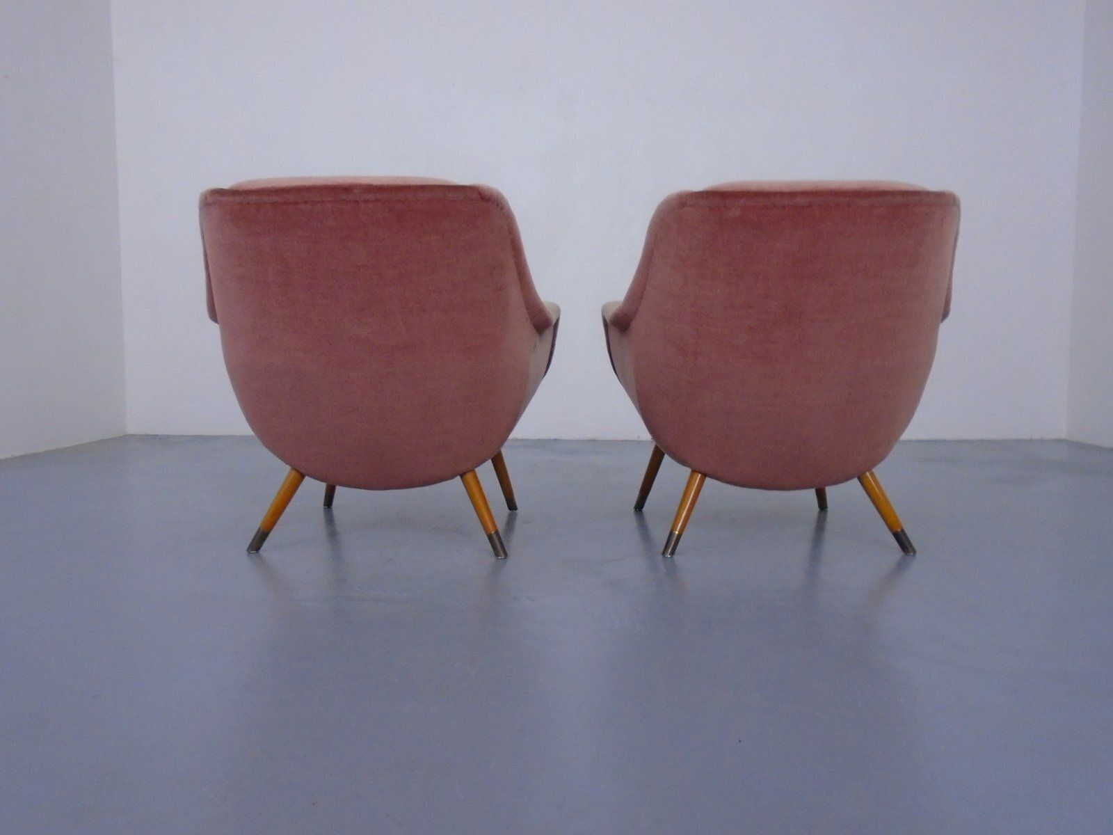 Mid Century French Organic Mohair Lounge Chairs, 1950s, Set Of 2 photo buy