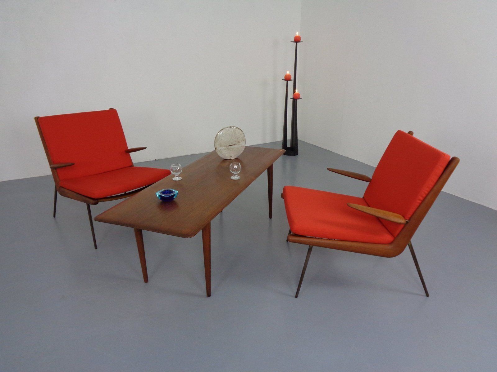 Boomerang Lounge Chair By Peter Hvidt & Orla Mølgaard Nielsen For France & Daverkosen, Denmark, 1950s photo for sale