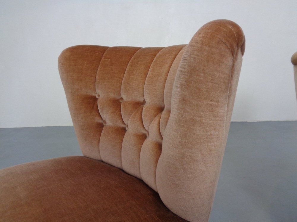 photo vinterior Mohair Club Chairs From Adolf Wrenger, Germany, 1950s, Set Of 2