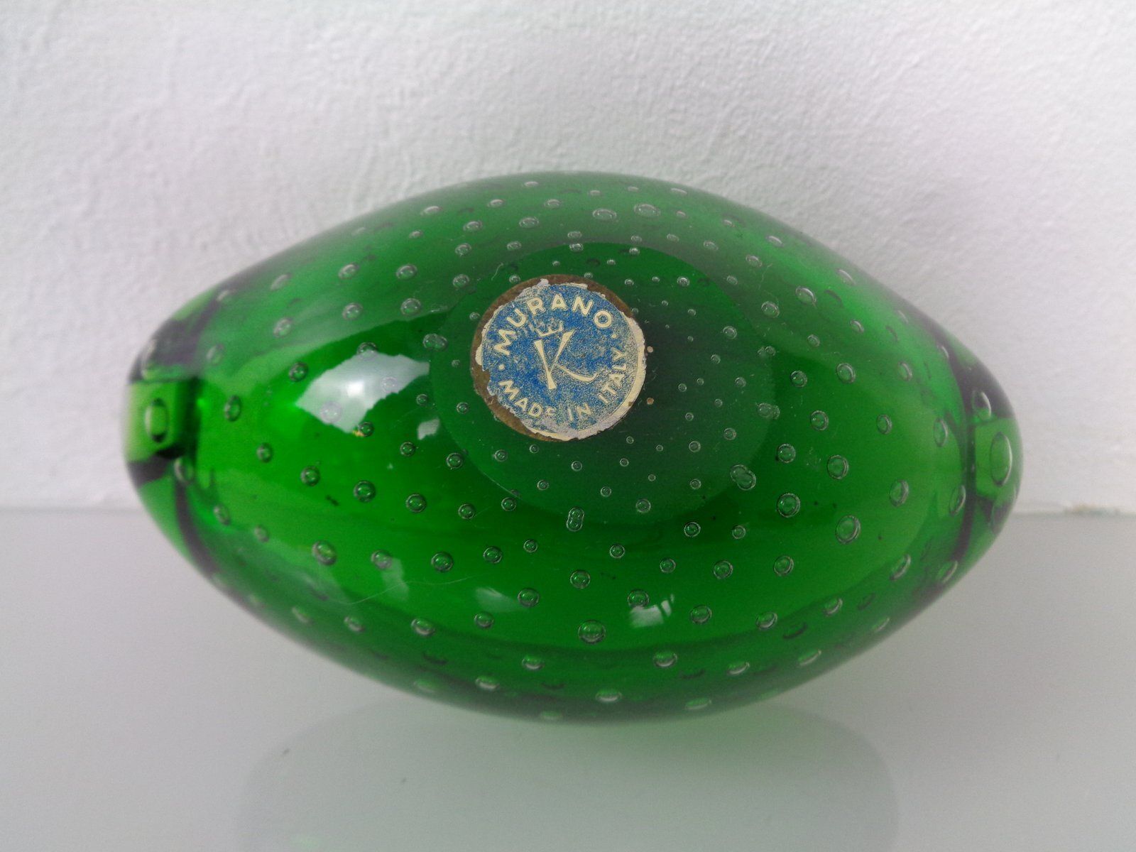 Green Sommerso Murano Glass Ashtray, Italy, 1960s photo vinterior