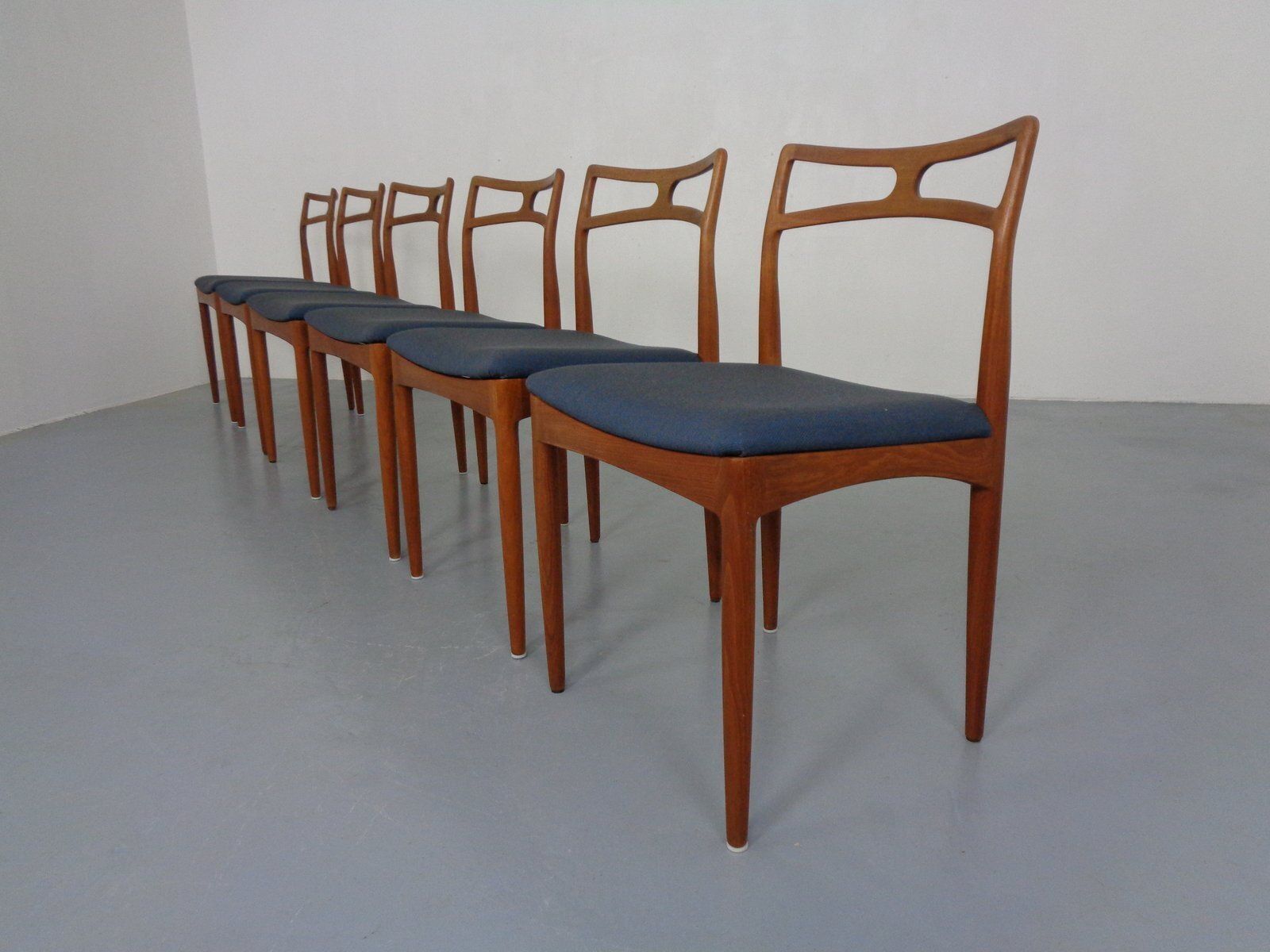 Model 94 Teak & Kvadrat Hallingdal Dining Chairs By Johannes Andersen For Christian Linneberg, Denmark, 1960s, Set Of 6 photo 3339.0