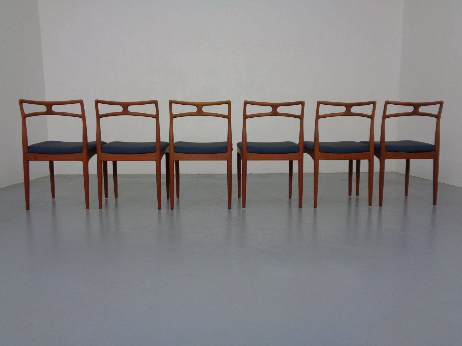 Model 94 Teak & Kvadrat Hallingdal Dining Chairs By Johannes Andersen For Christian Linneberg, Denmark, 1960s, Set Of 6 photo vintage