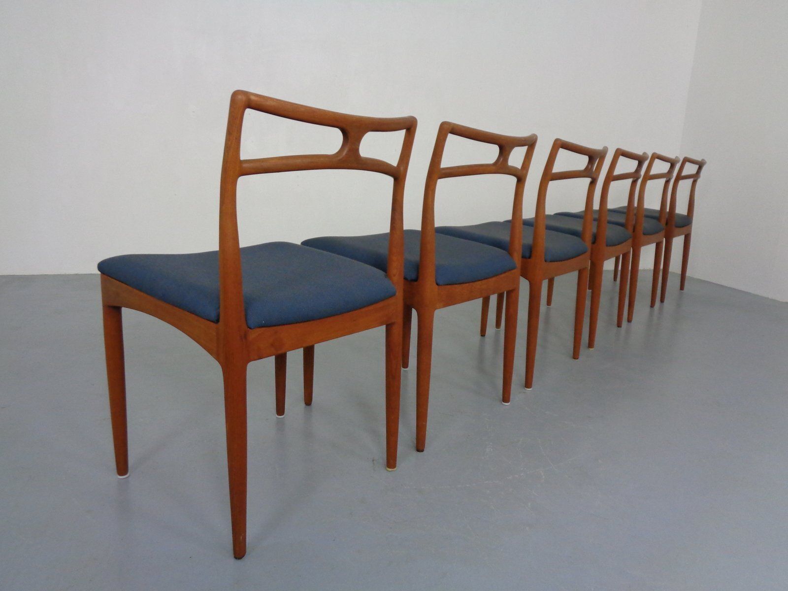Furniture Model 94 Teak & Kvadrat Hallingdal Dining Chairs By Johannes Andersen For Christian Linneberg, Denmark, 1960s, Set Of 6 photo