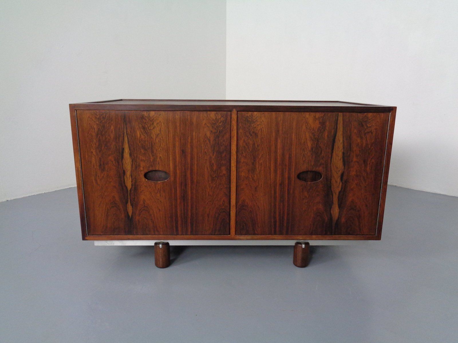 photo furniture Rosewood And Leather Tambour Writing Desk By Gianfranco Frattini For Bernini, Italy, 1964