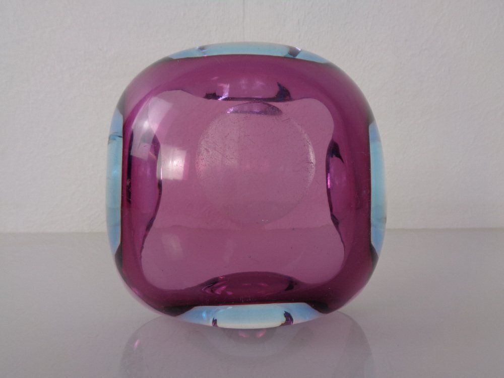 Home Decor Sommerso Murano Glass Ashtray, Italy, 1960s photo