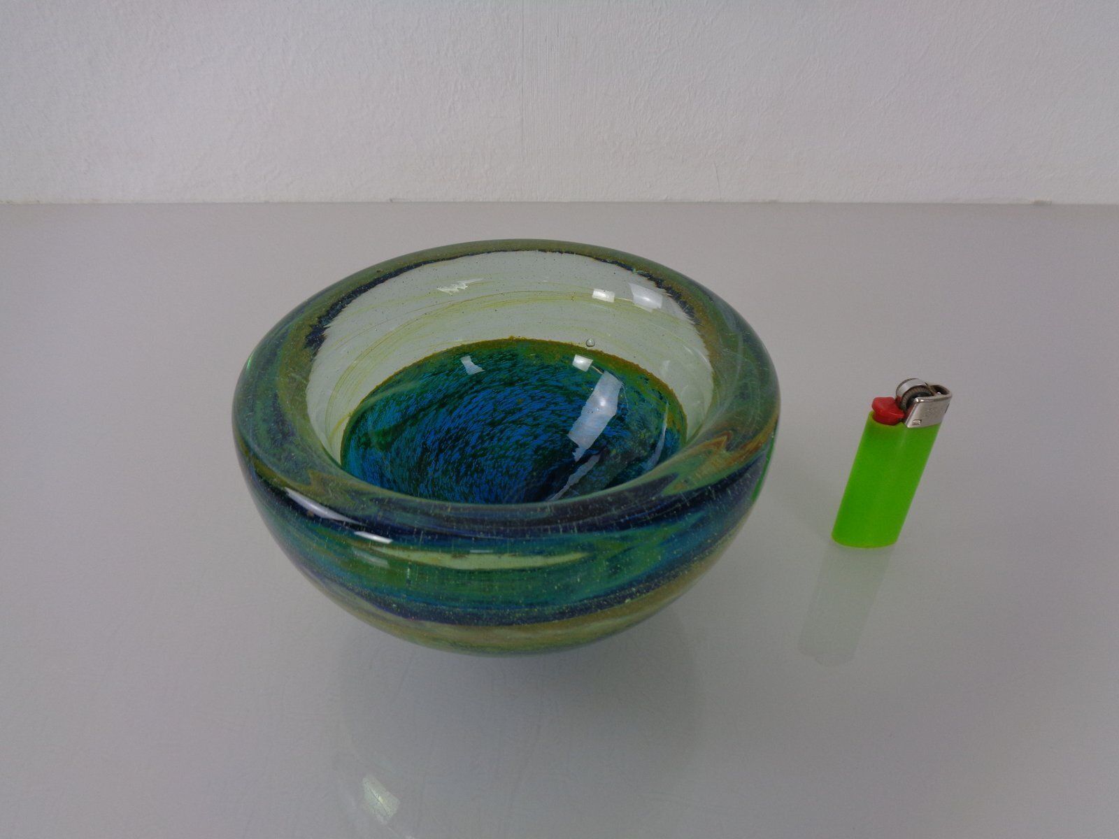 Maltese Glass Ashtray From Mdina, 1960s photo furniture