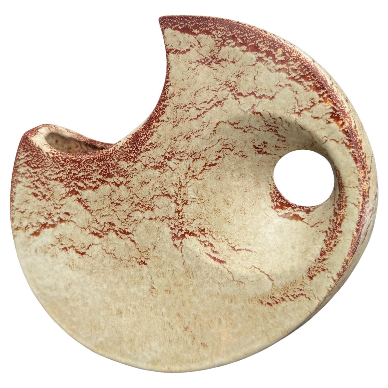 Roberto Rigon For Bertoncello Italy, Mid Century Modern Ceramic Vase, 1960