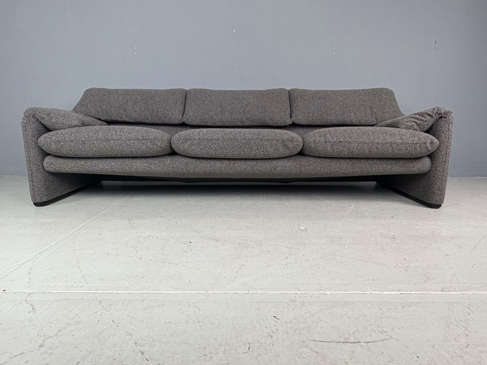 Vico Magistretti "Maralunga" 3 Seater Re Upholstered Sofa For Cassina photo for sale