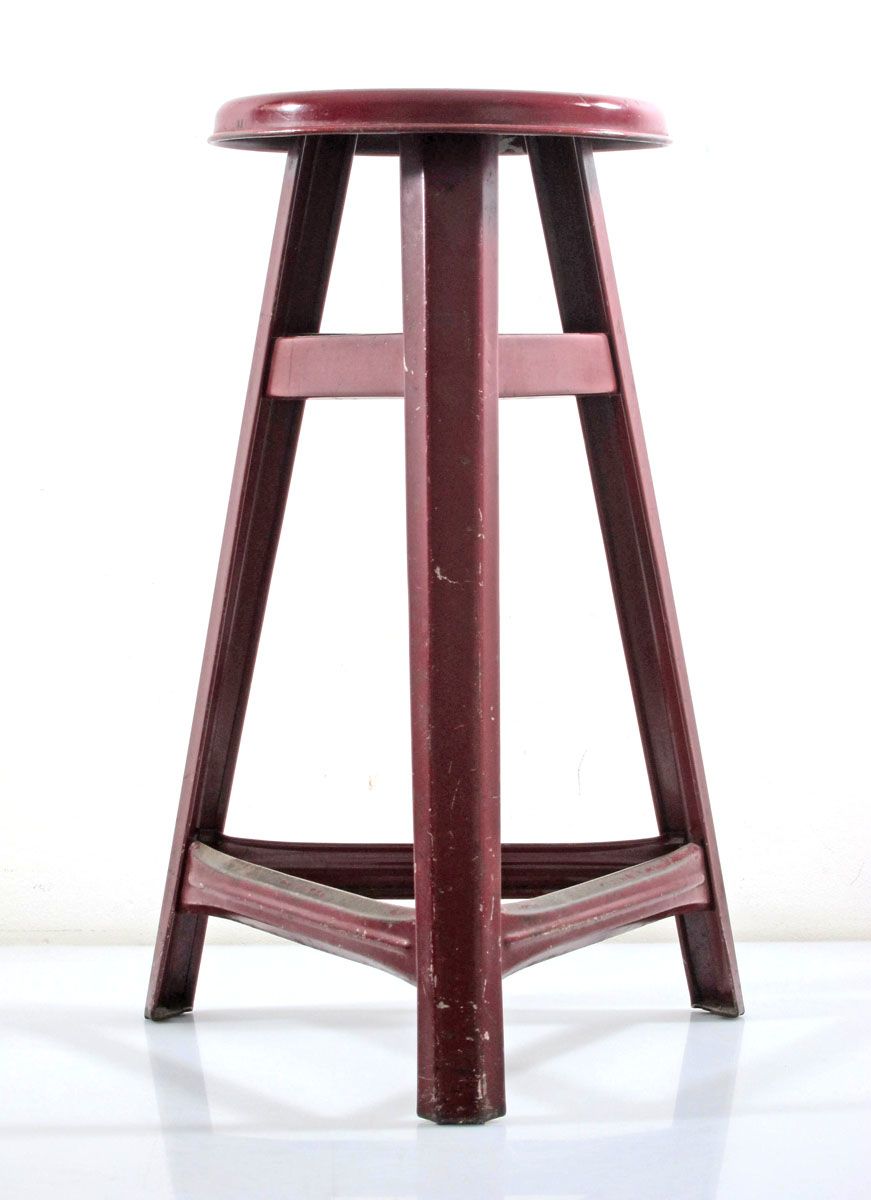 Mascotte Red Fifties Metal Stool photo for sale