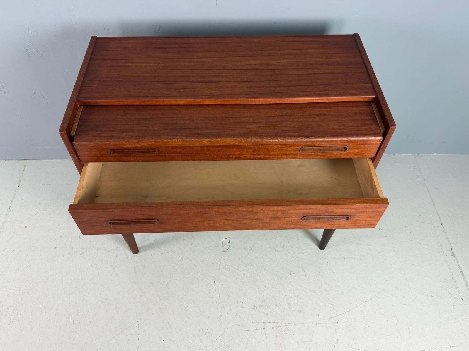 photo furniture Mid Century Modern Teak Desk /Vanity Table/ Cabinet, 1960's, Denmark