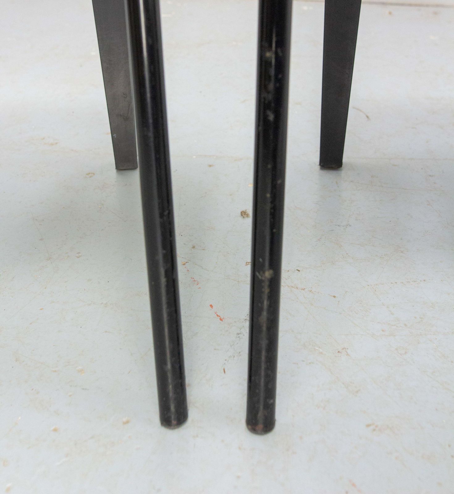 photo vintage Pair Of Black Chairs DR Glob Of Philippe Starck For Kartell, Circa 1980
