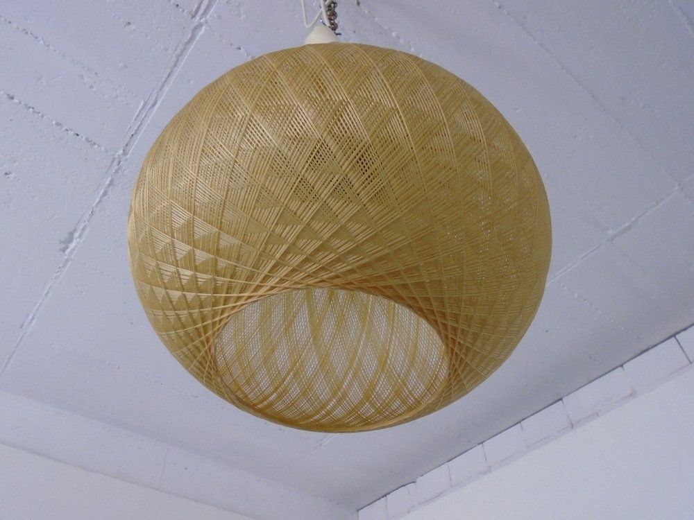 photo vintage Spun Fiberglass Pendant Lamp, Germany, 1960s