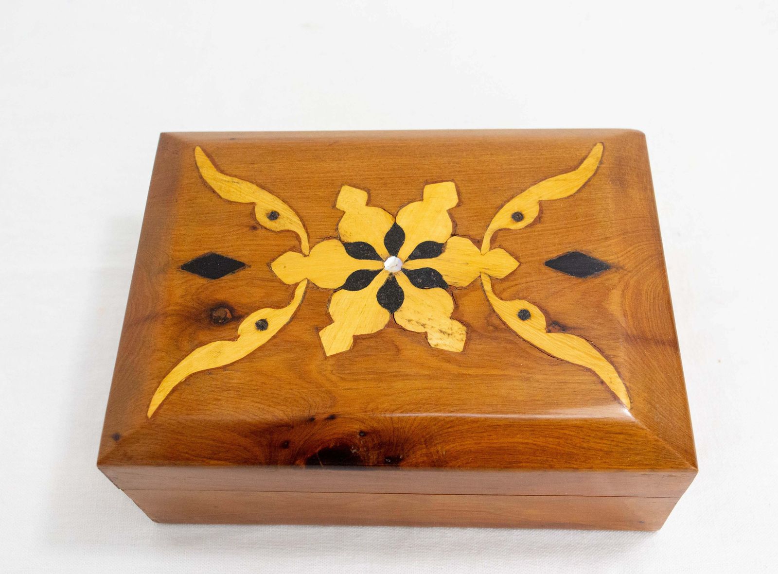 Moraccan Thuya Wood Box Marquetry, Circa 1960 photo furniture
