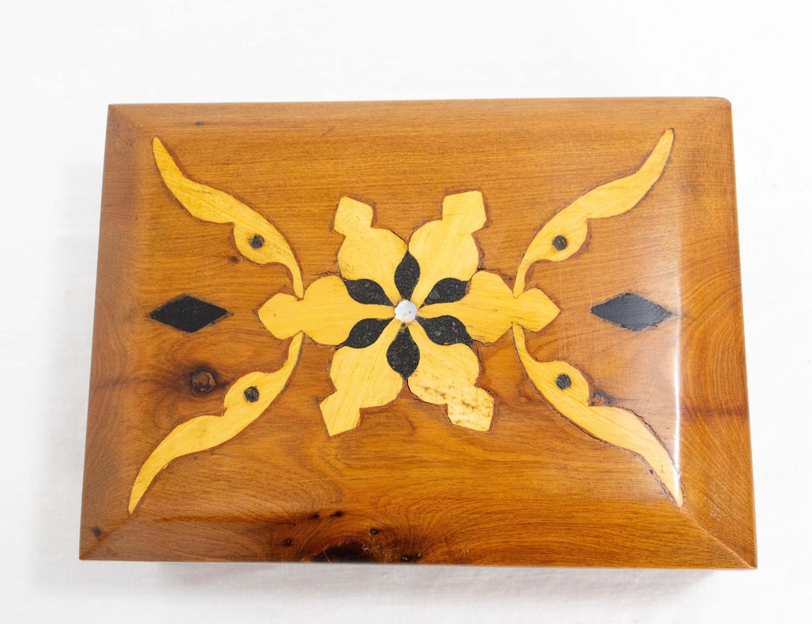 Moraccan Thuya Wood Box Marquetry, Circa 1960 photo for sale