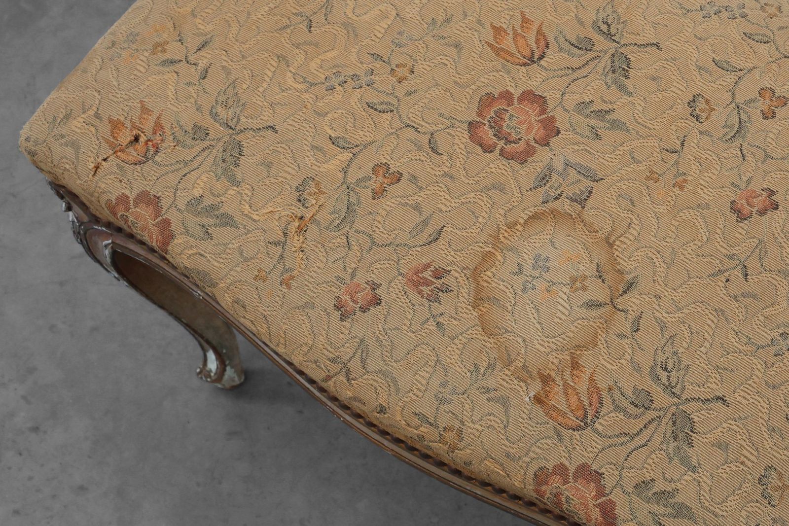 Furniture Antique French Louis XV Style Piano Bench, 1800s photo