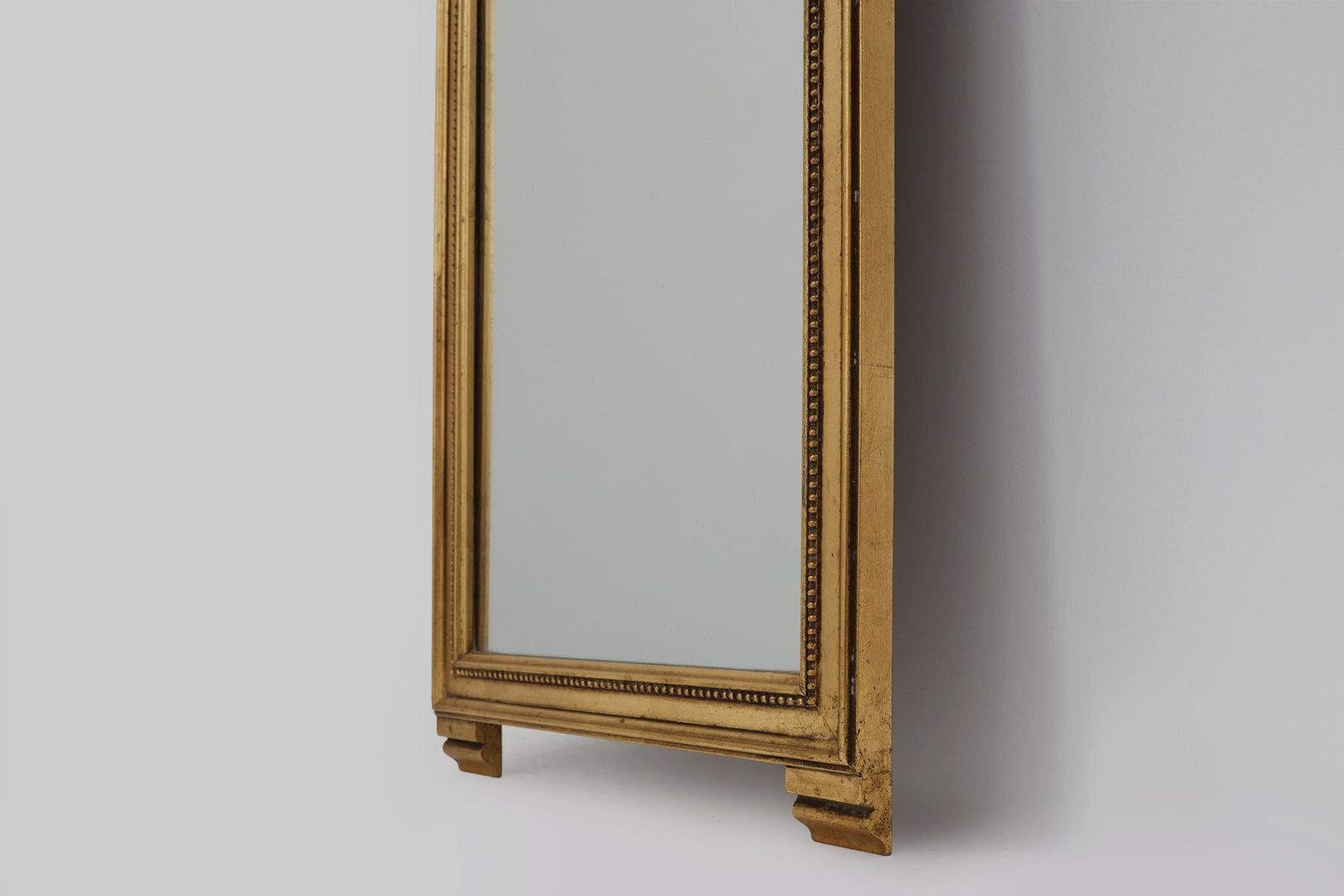 photo furniture Vintage Gilded Wooden Mirror With Eagle On Top, 1950s