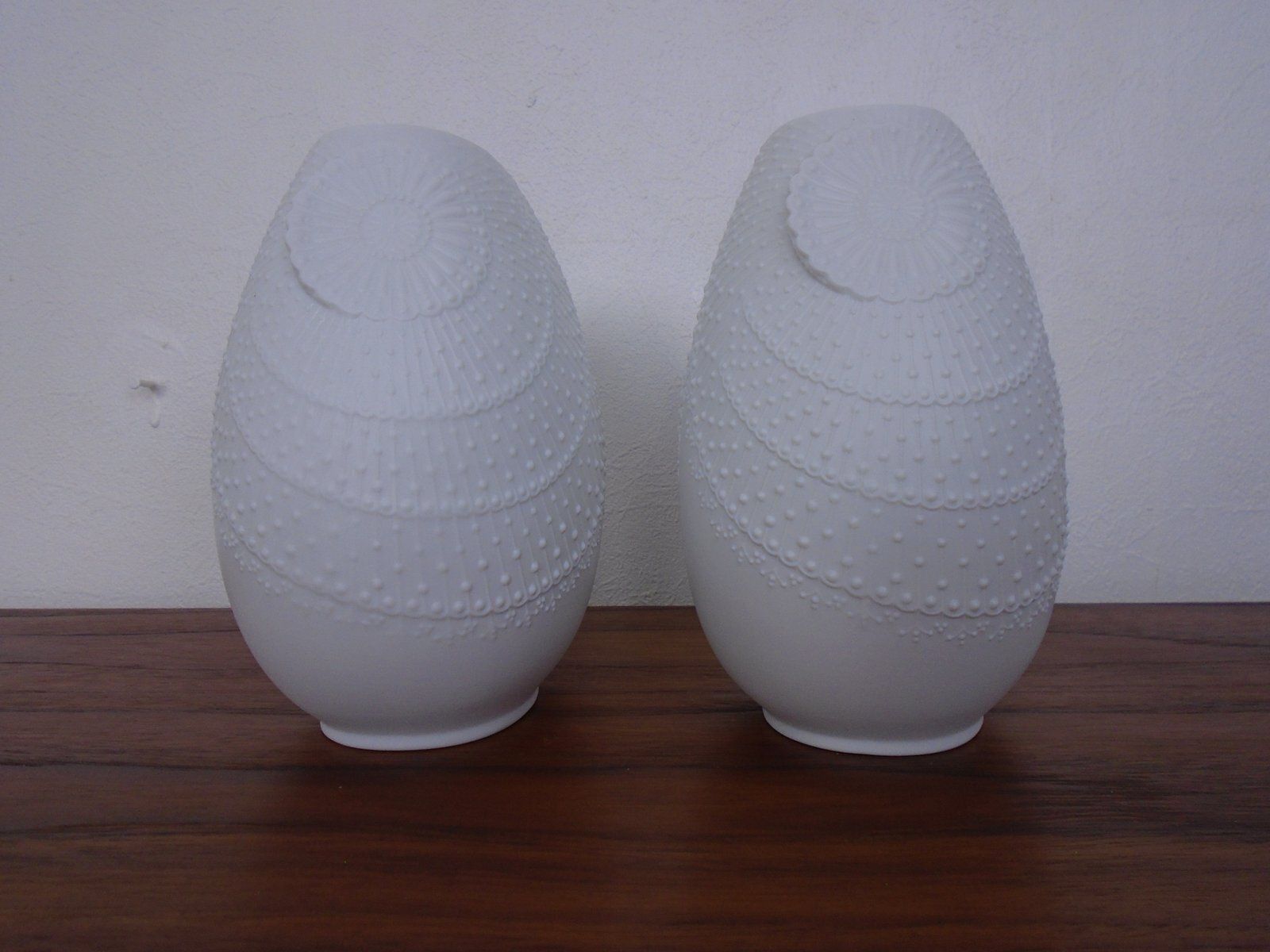 Mid Century Op Art Vases By M.Frey For Kaiser, Germany, 1960s, Set Of 2 photo vintage