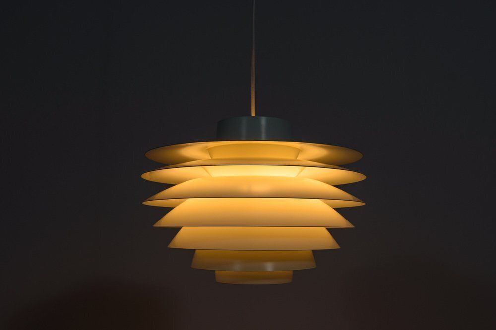 Mid Century Danish Verona Pendant Lamp By Svend Middelboe For Fog & Menup, 1970s photo for sale