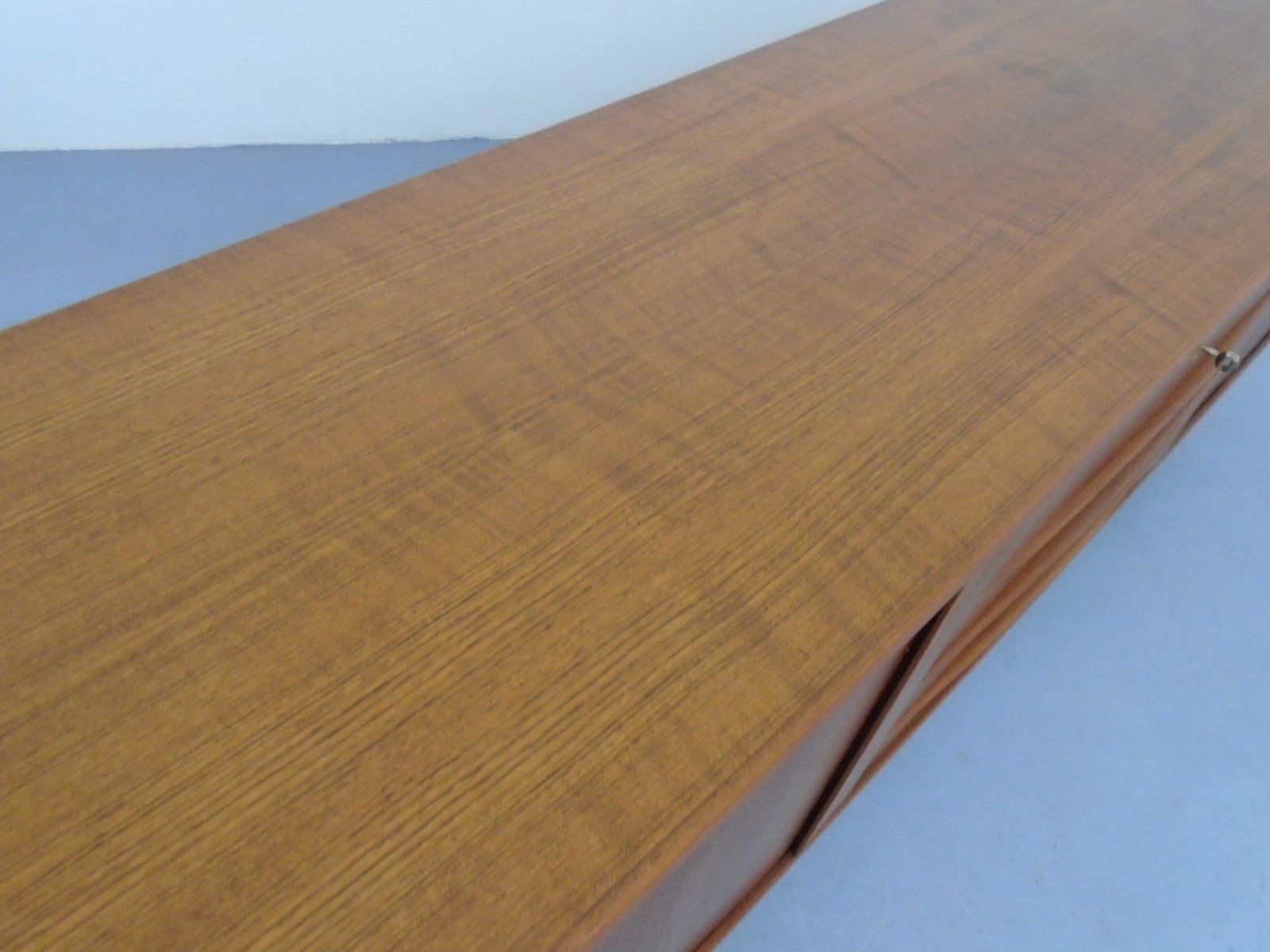 photo vinterior Large Teak Sideboard With Sliding Doors, Denmark, 1950s