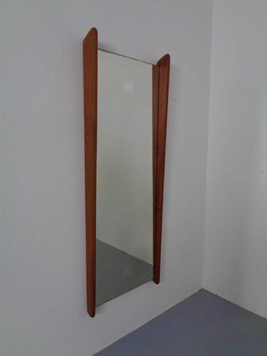 Large Teak Mirror By Uno & östen Kristiansson For Luxus, Sweden, 1960s photo furniture